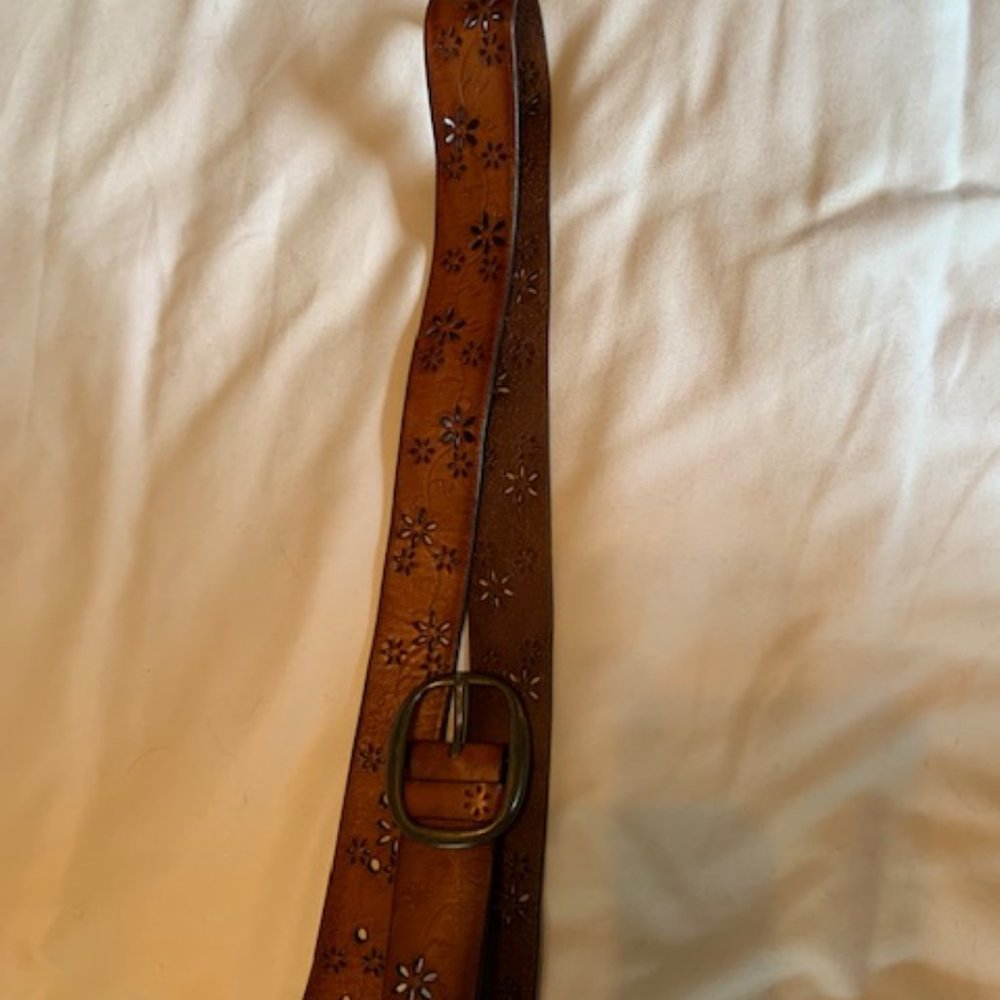 Floral Leather Belt